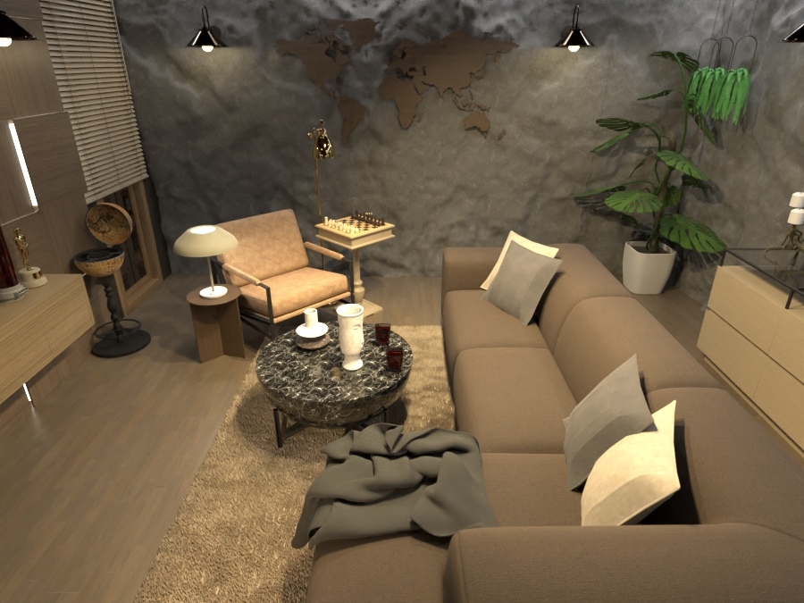 Men's Living Room / Design battle contest #13642159 by ZACKY DESIGNER