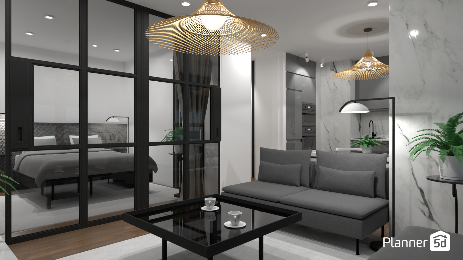 Modern Living Room + Bedroom 8538885 by Monika image