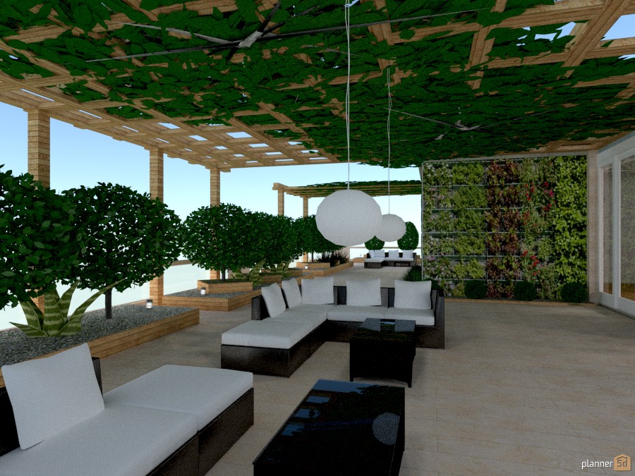 giardino verticale sul terrazza. #1267924 by Svetlana Baitchourina