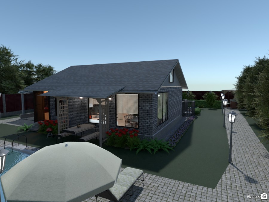 Бюджетный домик для двоих с удобной планировкой. #3787383 by Olga