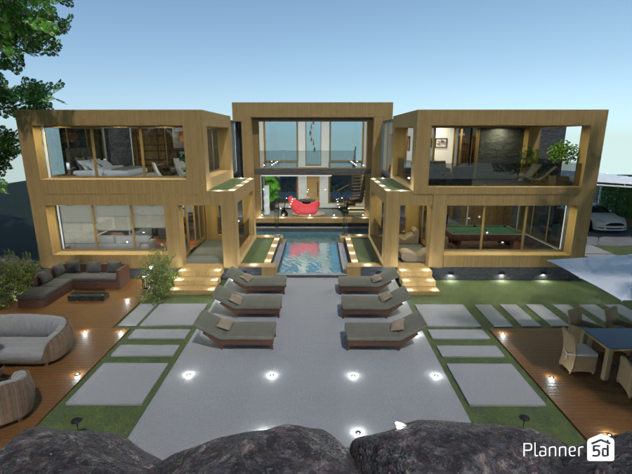 mountain modern villa #8155193 by Michel