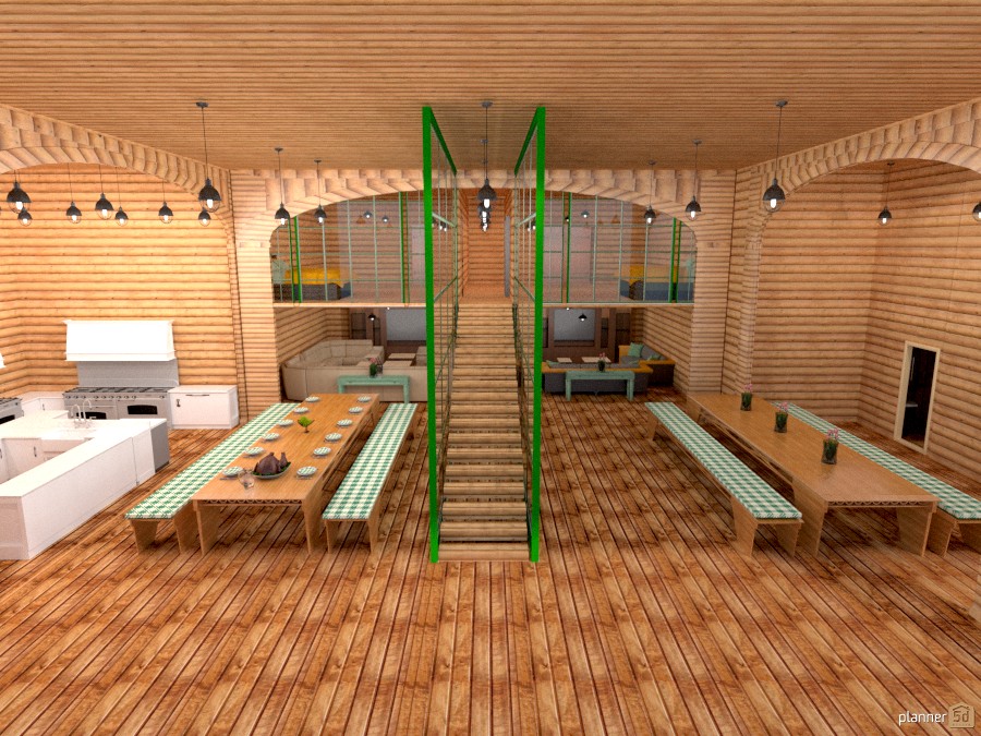 lodge kitchen/dining/tv movie lounge #975106 by Joy Suiter