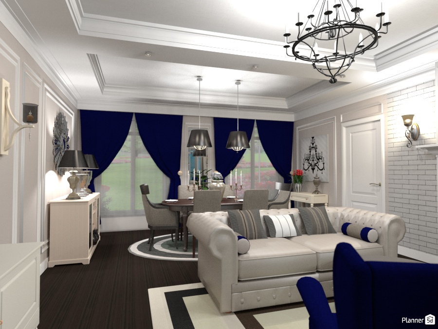 Столовая и гостиная "неоклассика" #1312707 by Elena Strenova