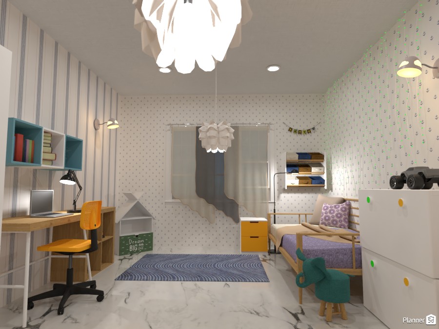 Children's bedroom - light theme, lots of storage #3313500 by Born to be Wild