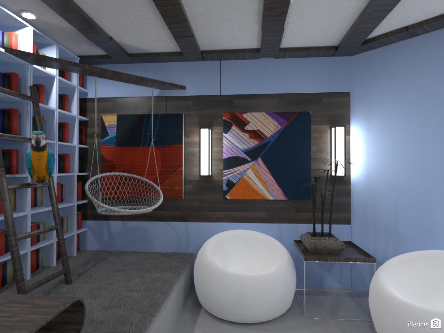 Pastel Blue Living Room Render #2 #4179216 by Doggy