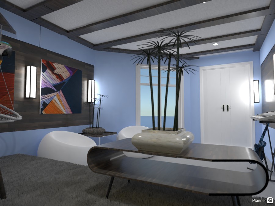 Pastel Blue Living Room Render #3 #4179218 by Doggy