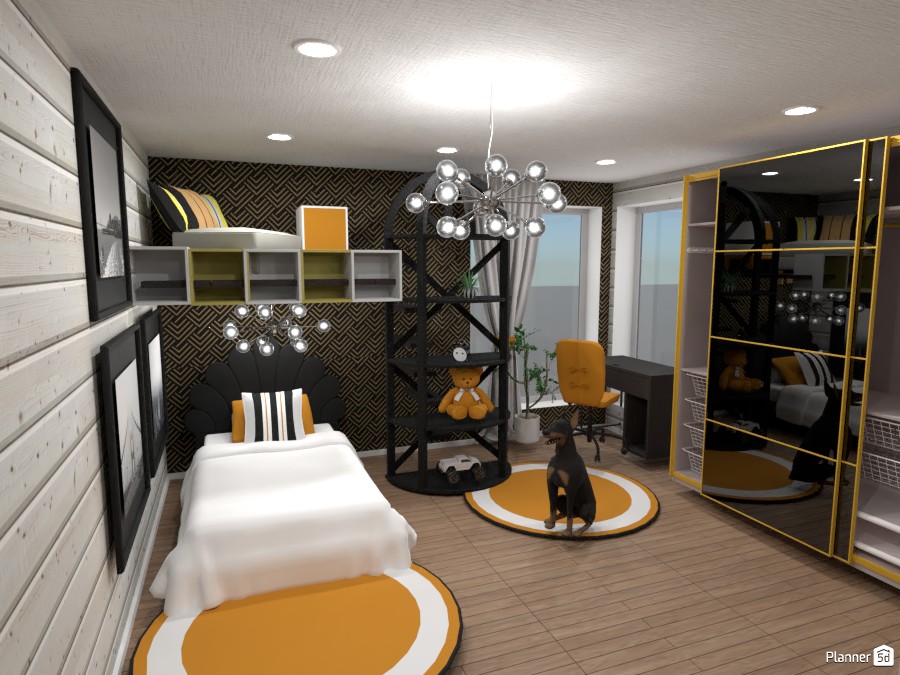black and gold kids room #4535871 by Anonymous:):)