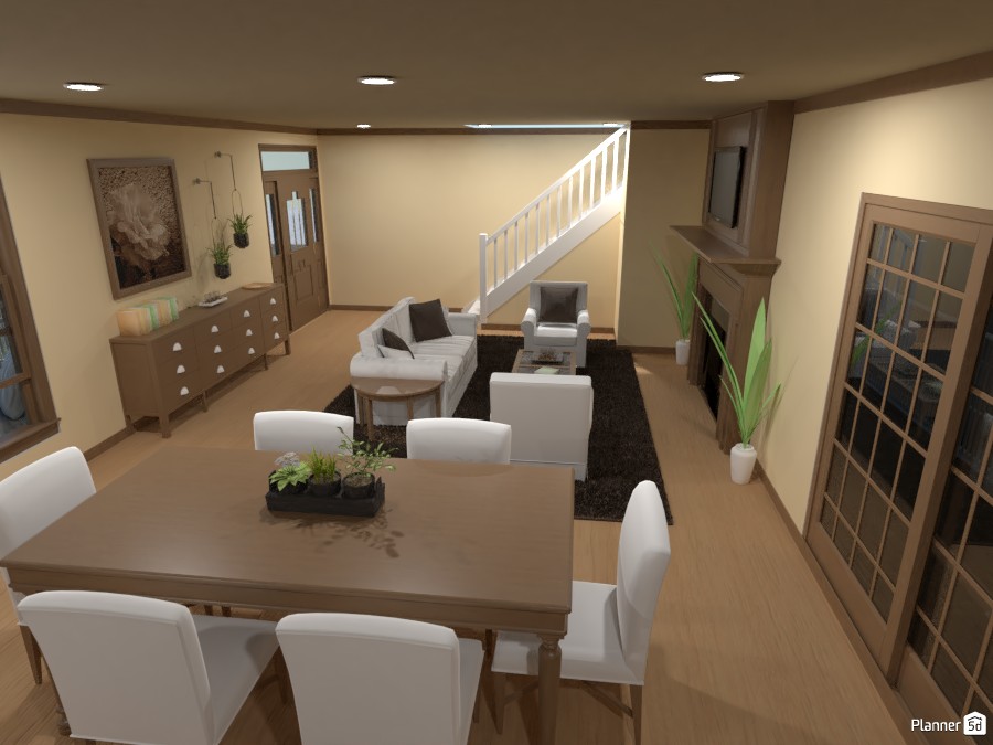 Casa en la montaña - Salón comedor #4158920 by Laura