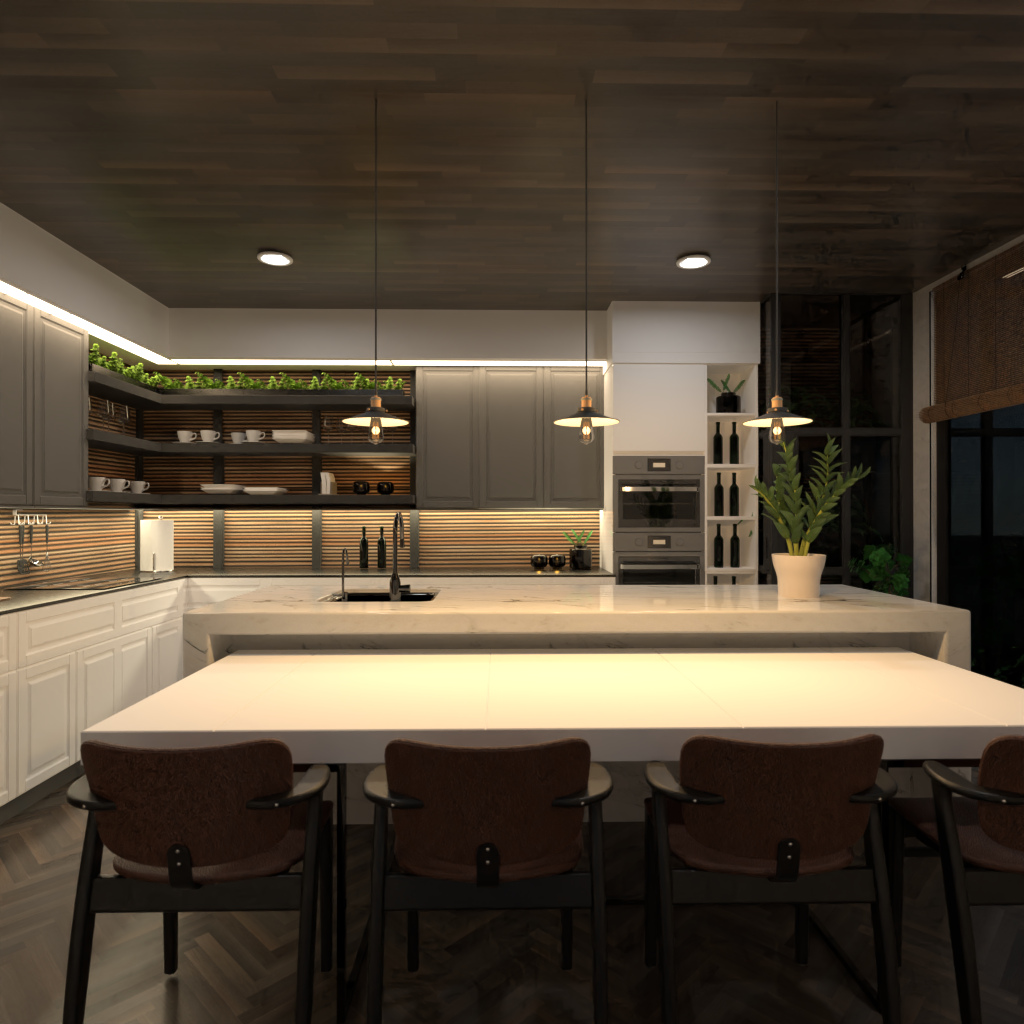 Brown and White Kitchen #11496700 by Editors Choice