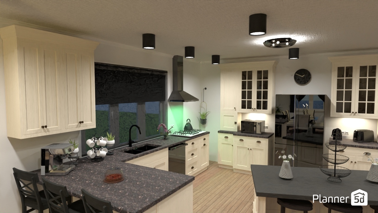 Accented Achromatic Kitchen #27168792 by Patricia Bras