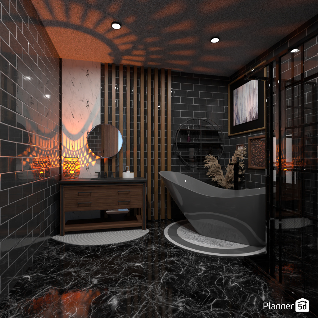 Dark Bathroom #17634959 by Editors Choice