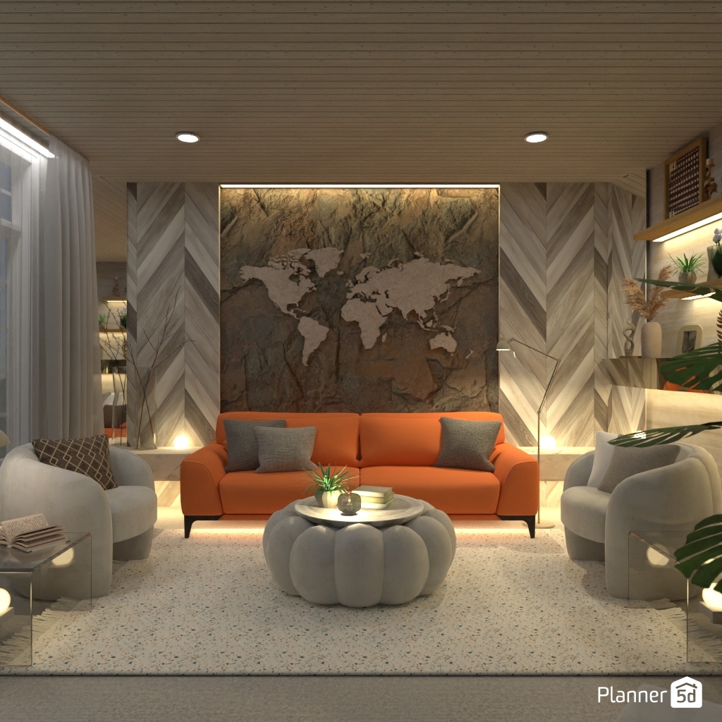 Orange sofa #24742244 by Editors Choice