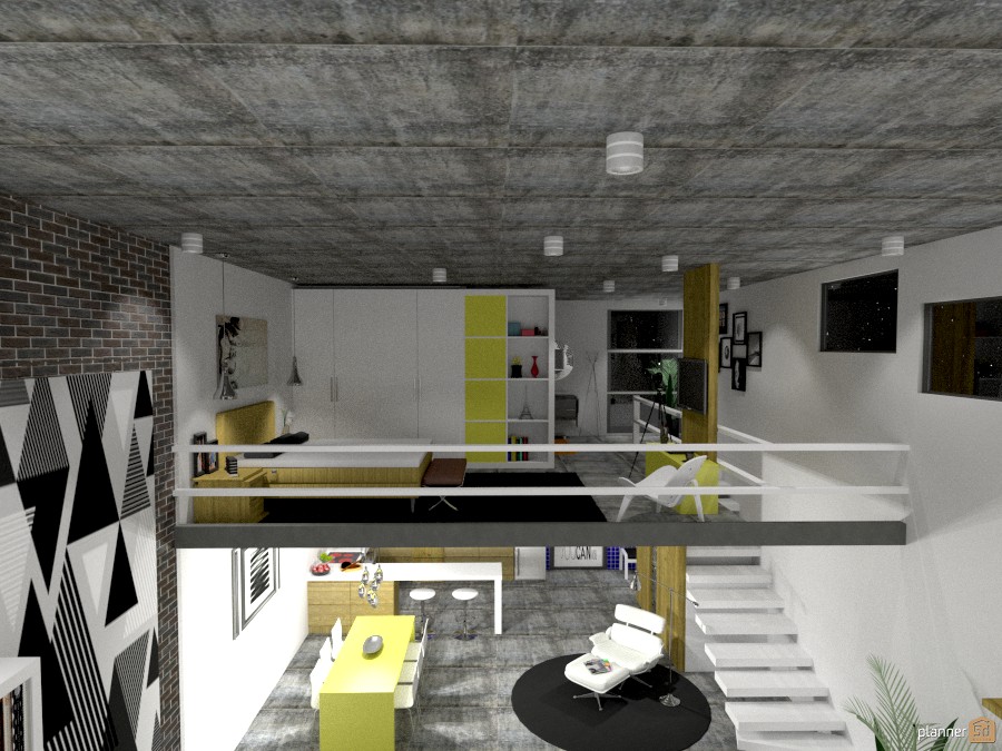 Modern industrial style loft 1178271 by Michelle Silva image