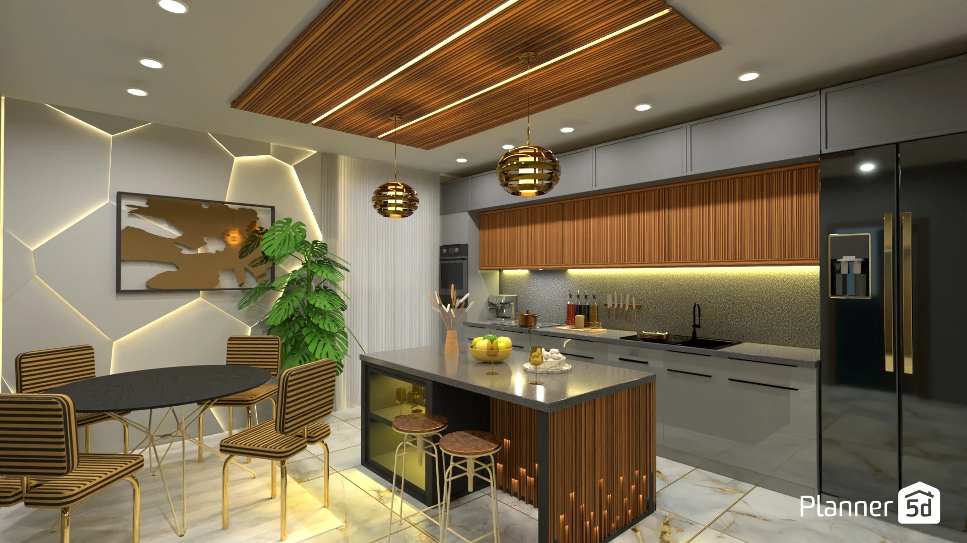 Кухня с элементами золота #168784 by Olga