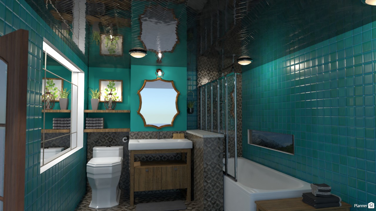 Green bathroom 3901112 by Zhaobin image
