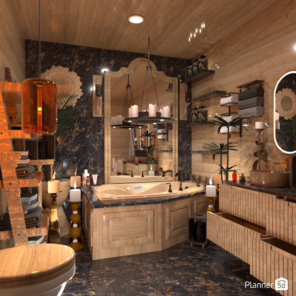 Bath with candles #19256704 by Editors Choice