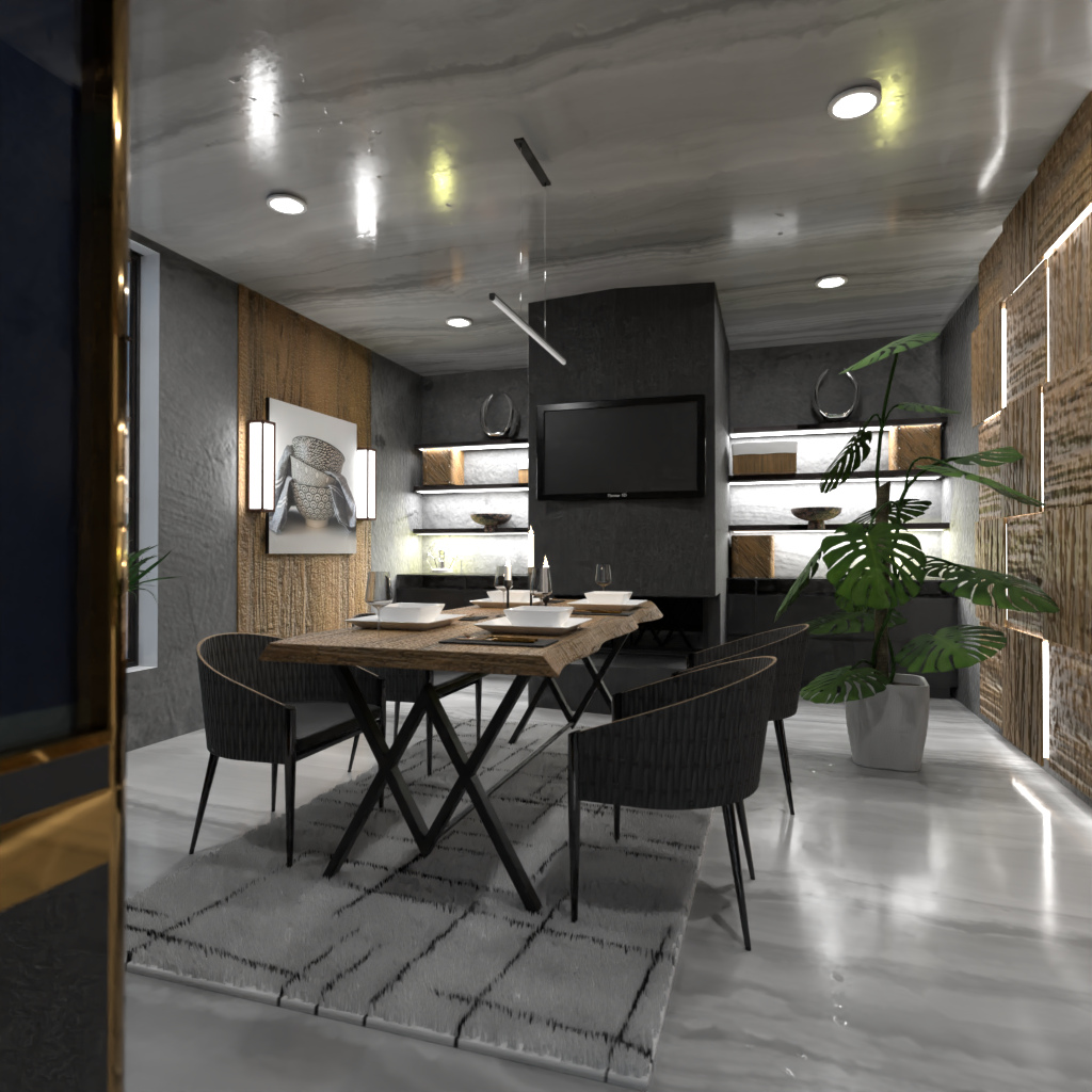 Industrial Dining Room #12606699 by Editors Choice