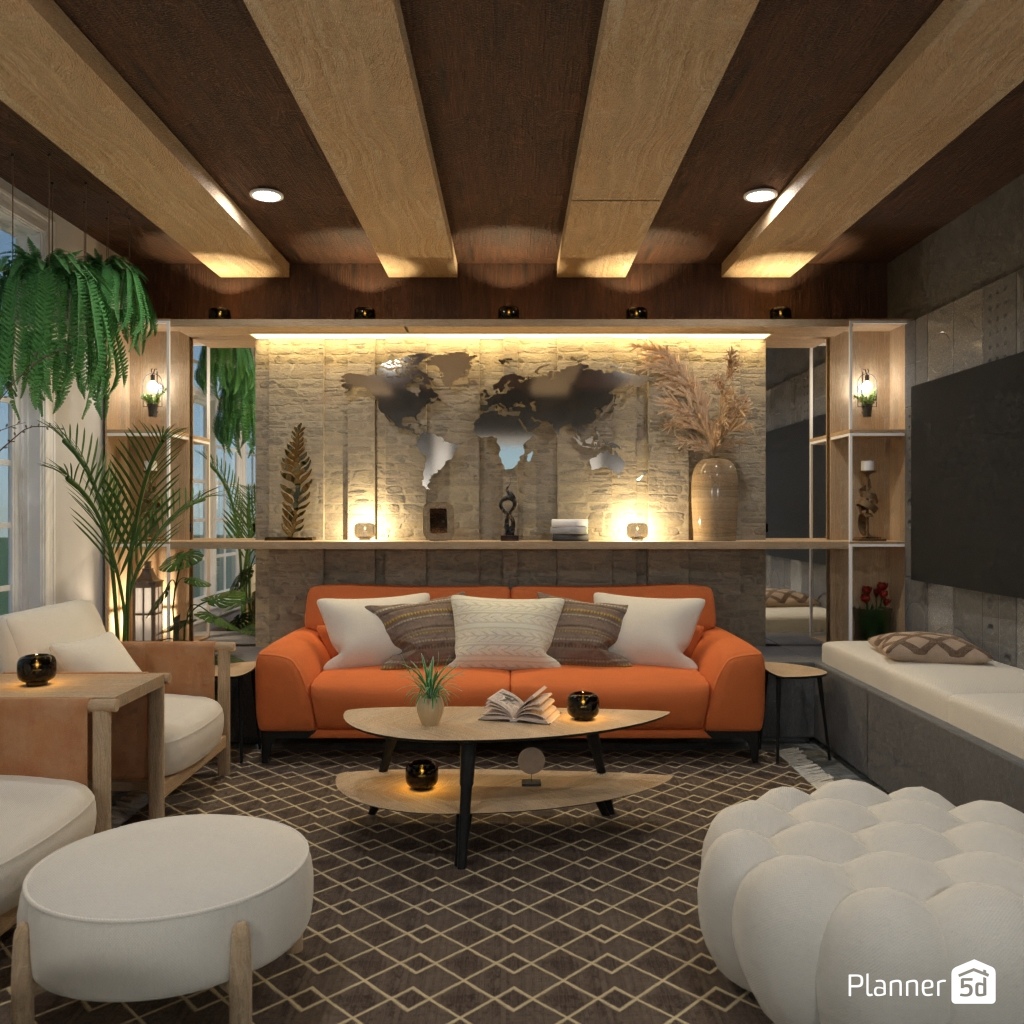 Orange sofa #3384004 by Editors Choice