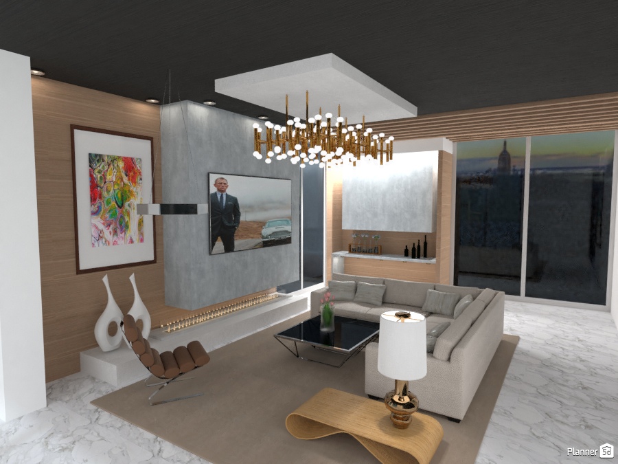 PENTHOUSE LIVING ROOM LIGHT 11 #2662543 by Arni