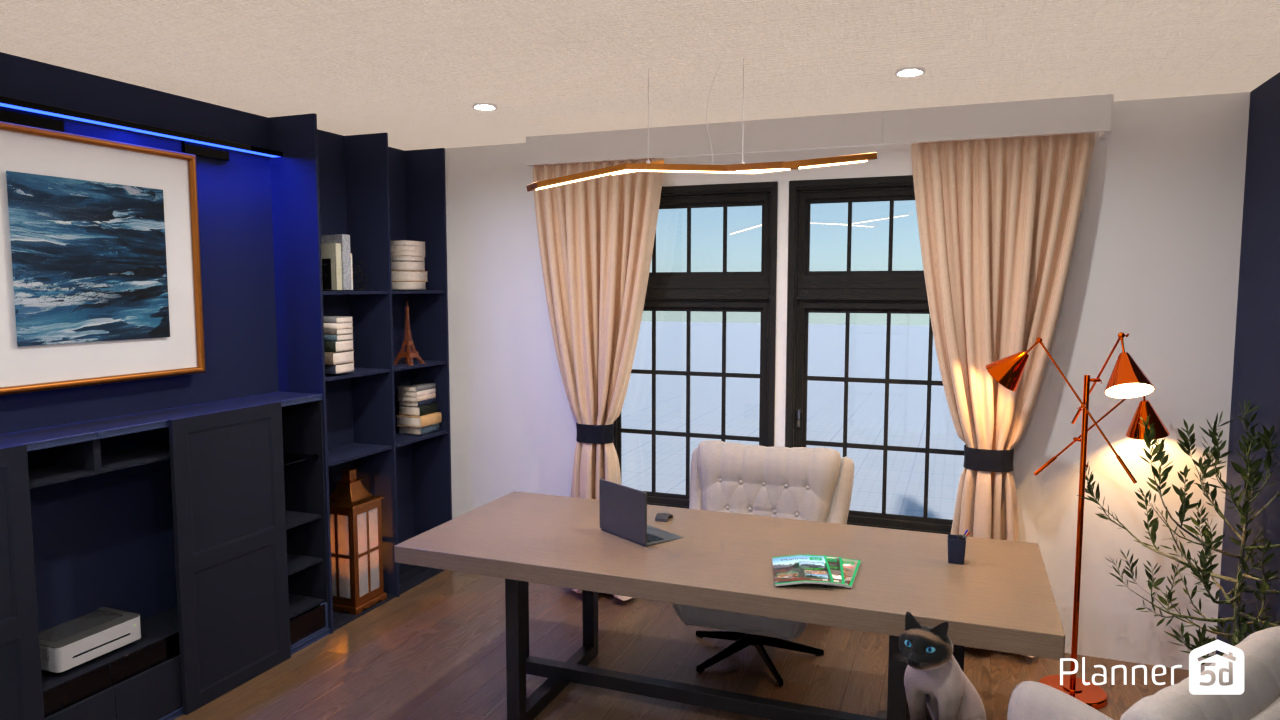 Blue wall Office #15137707 by User 74520548