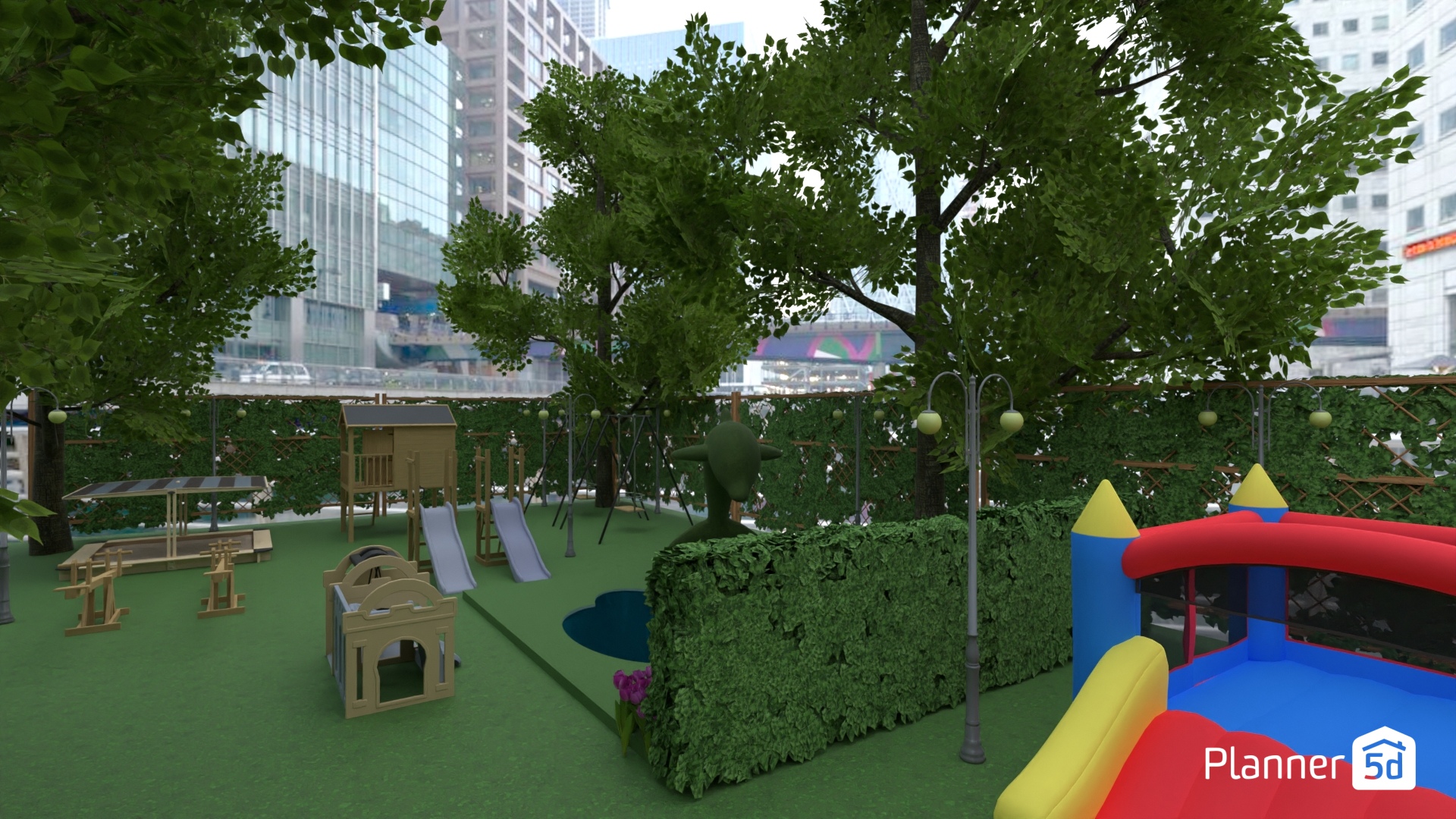 zona de recreo en la ciudad #28095164 by Yolanda Infante Garrido