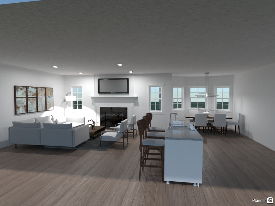 Vyas living room and dining area #4601923 by Wendy McCall