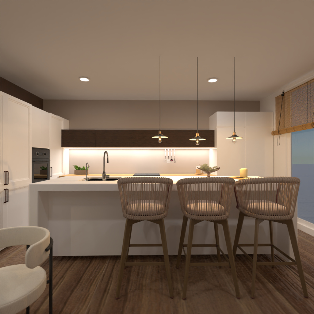 Brown and white kitchen #11481092 by Editors Choice