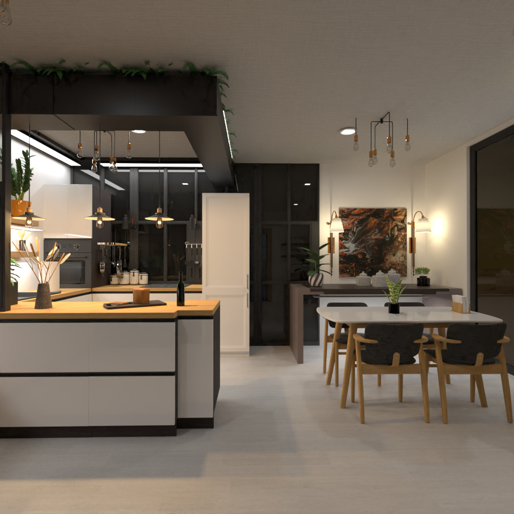 Brown and White Kitchen #11519804 by Editors Choice