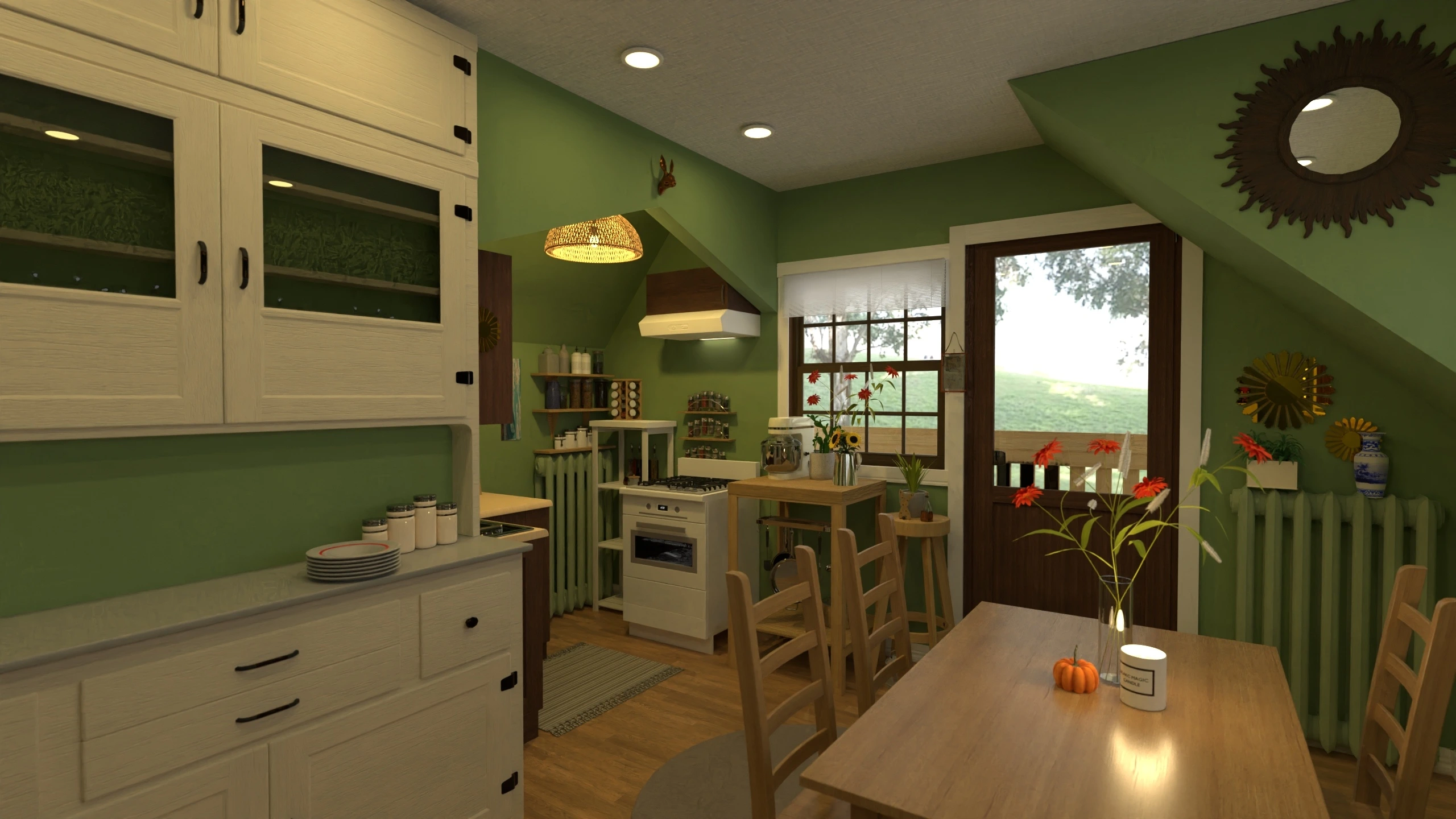 Green Countryside Kitchen Remodel #3115848 by Eazy Interior