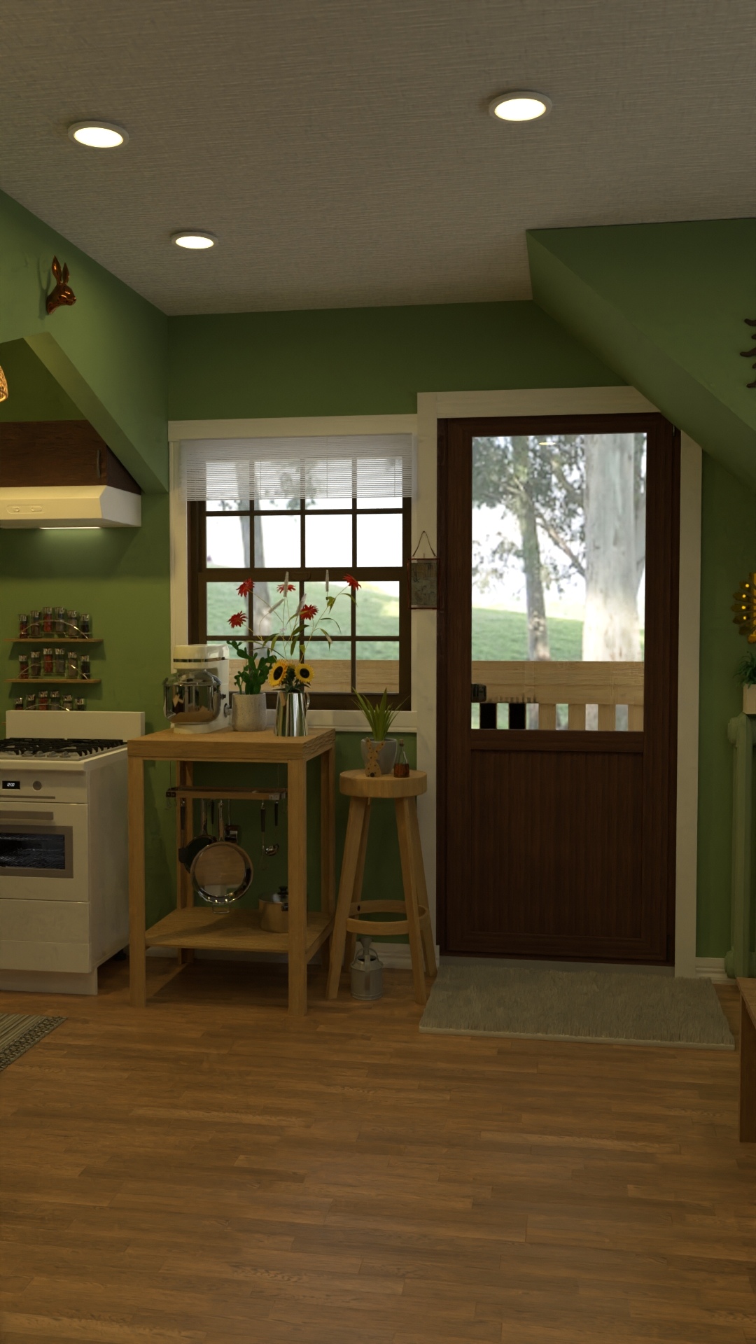Green Countryside Kitchen #24812768 by Eazy Interior