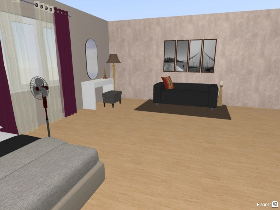 Room with Office and Sofa #129983 by Amaan