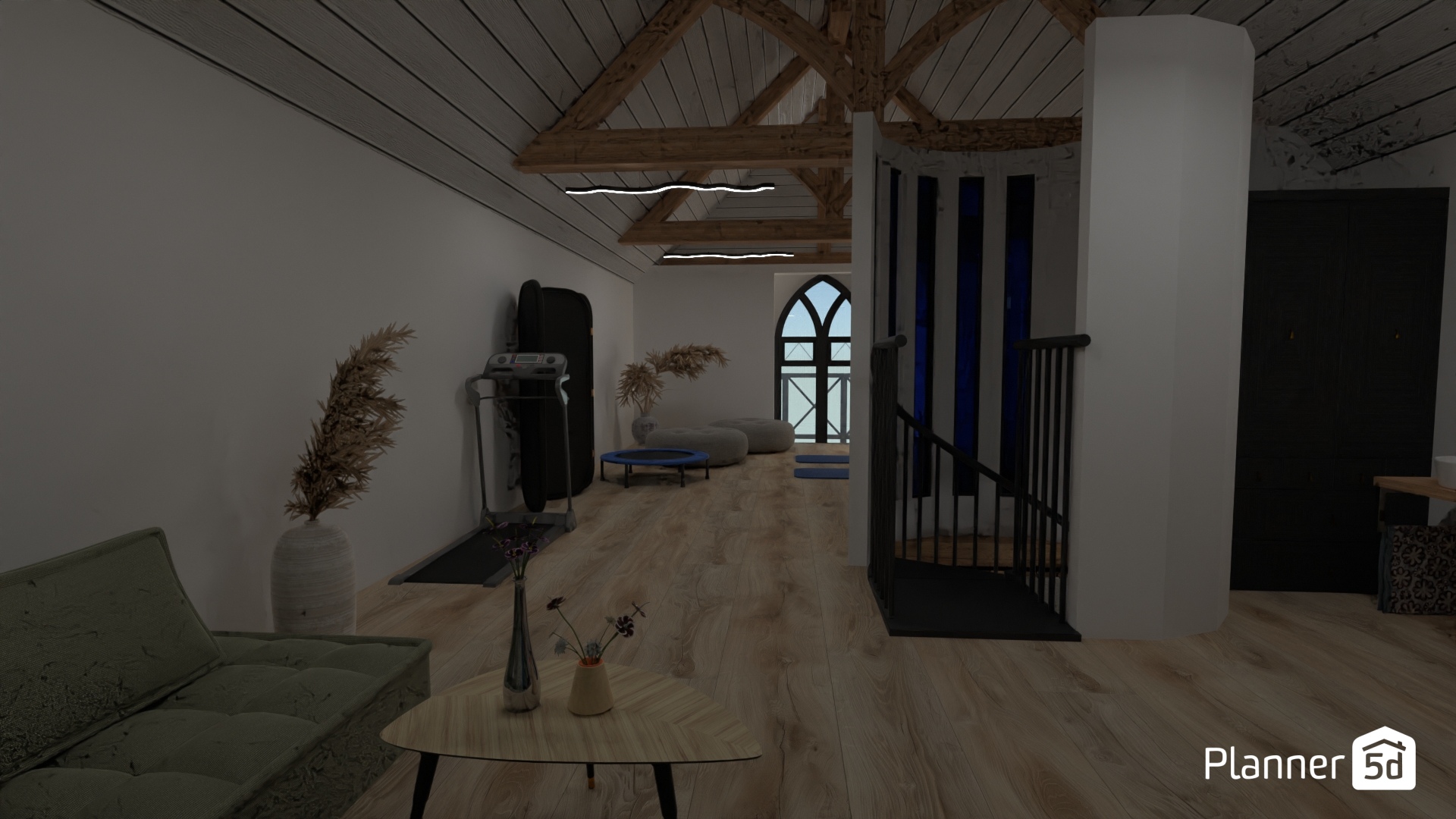 Big Farmhouse - yoga room #4001072 by Corin K