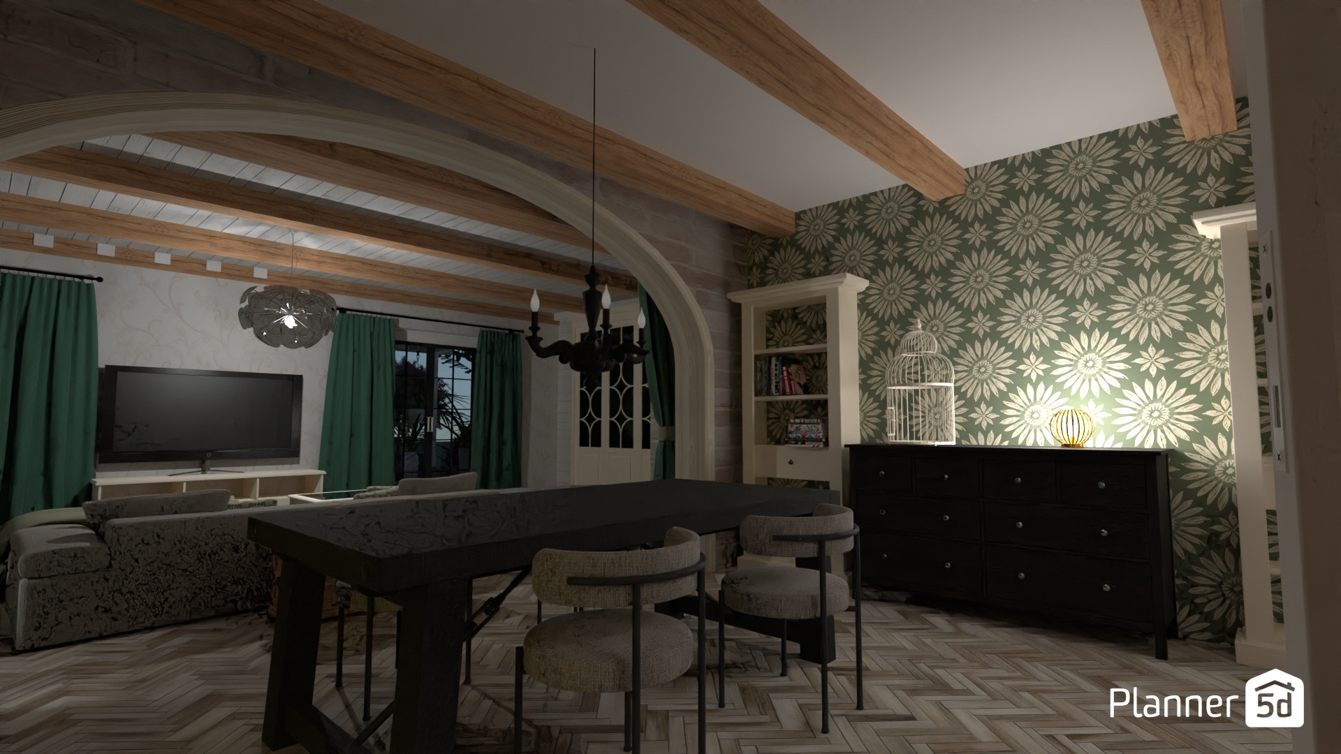 Big Farmhouse - dining/livingroom #4001056 by Corin K