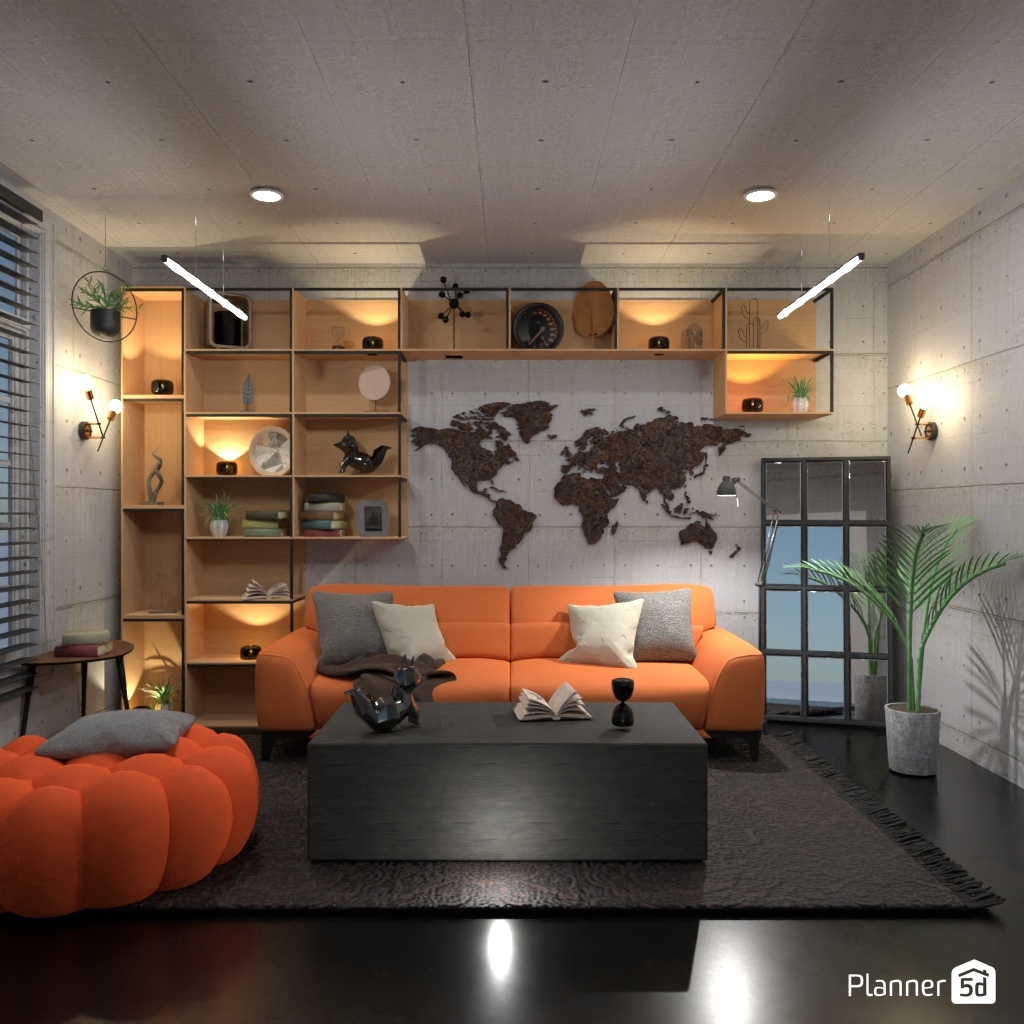 Orange sofa #24735668 by Editors Choice