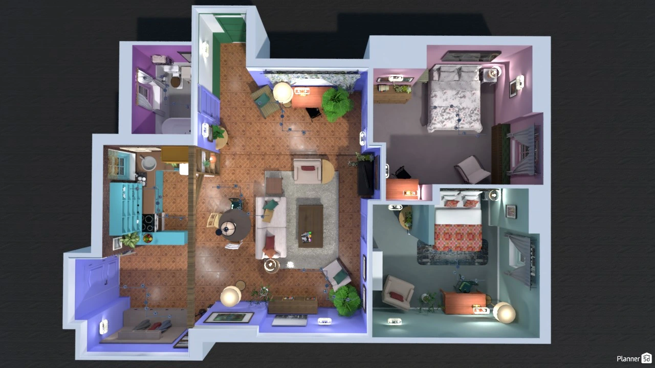 Floorplan of Monica's apartment #82897 Por Evelinaa