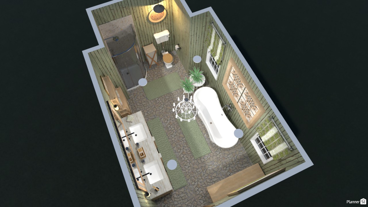 Rustic Green Bathroom #3890590 by Courtney
