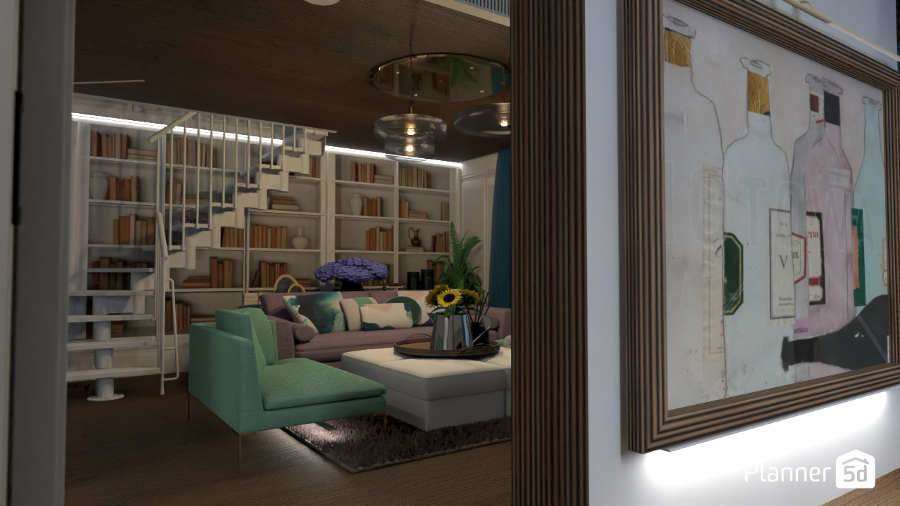 Colourful Living Room #13057291 by Nina Gabrielle