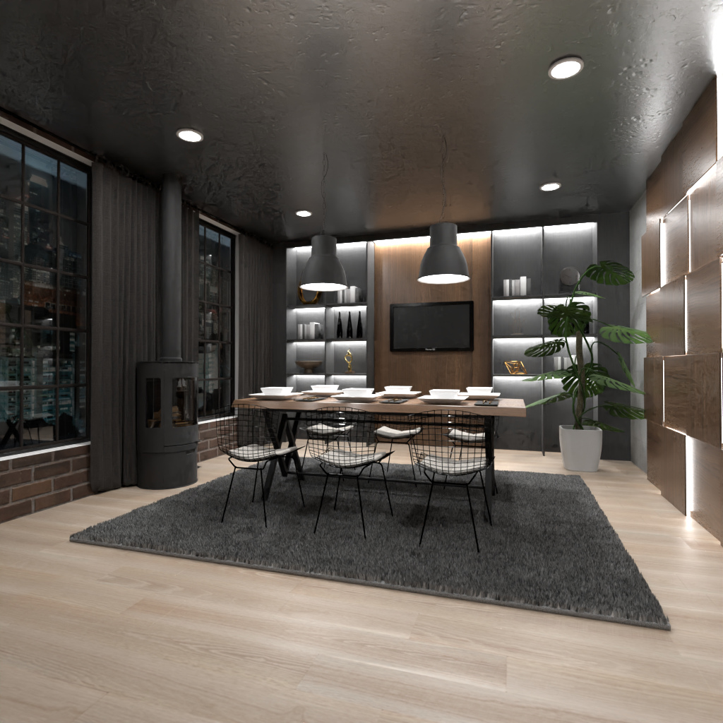 Industrial dining room #3347948 by Editors Choice