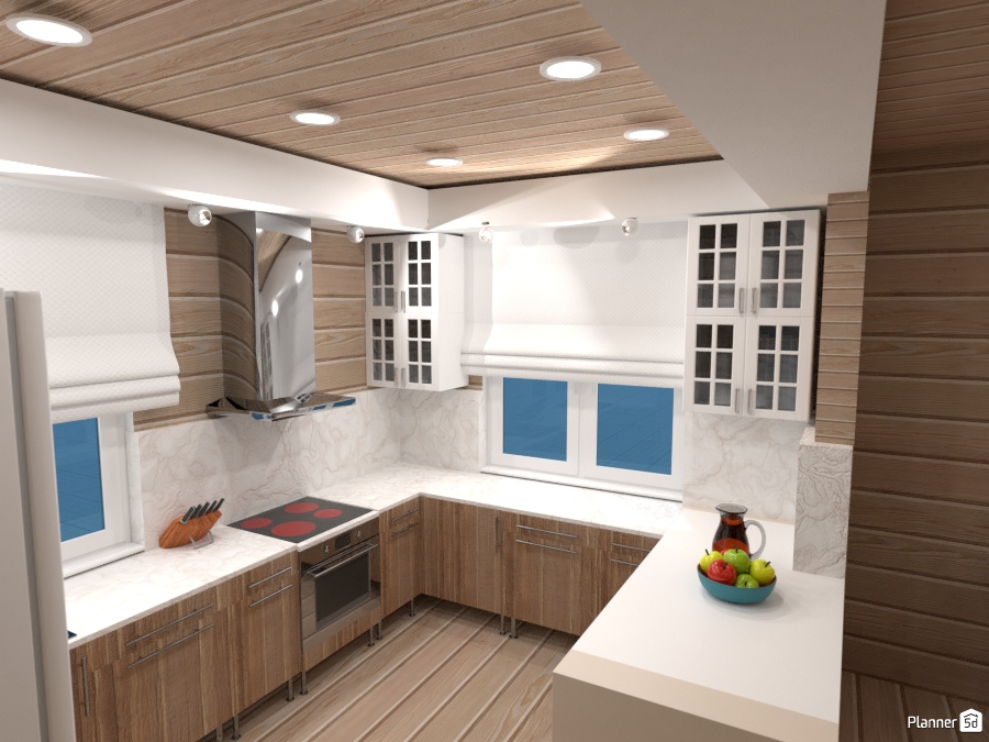 Log House Kitchen #2004335 by Galina Pisemskaya