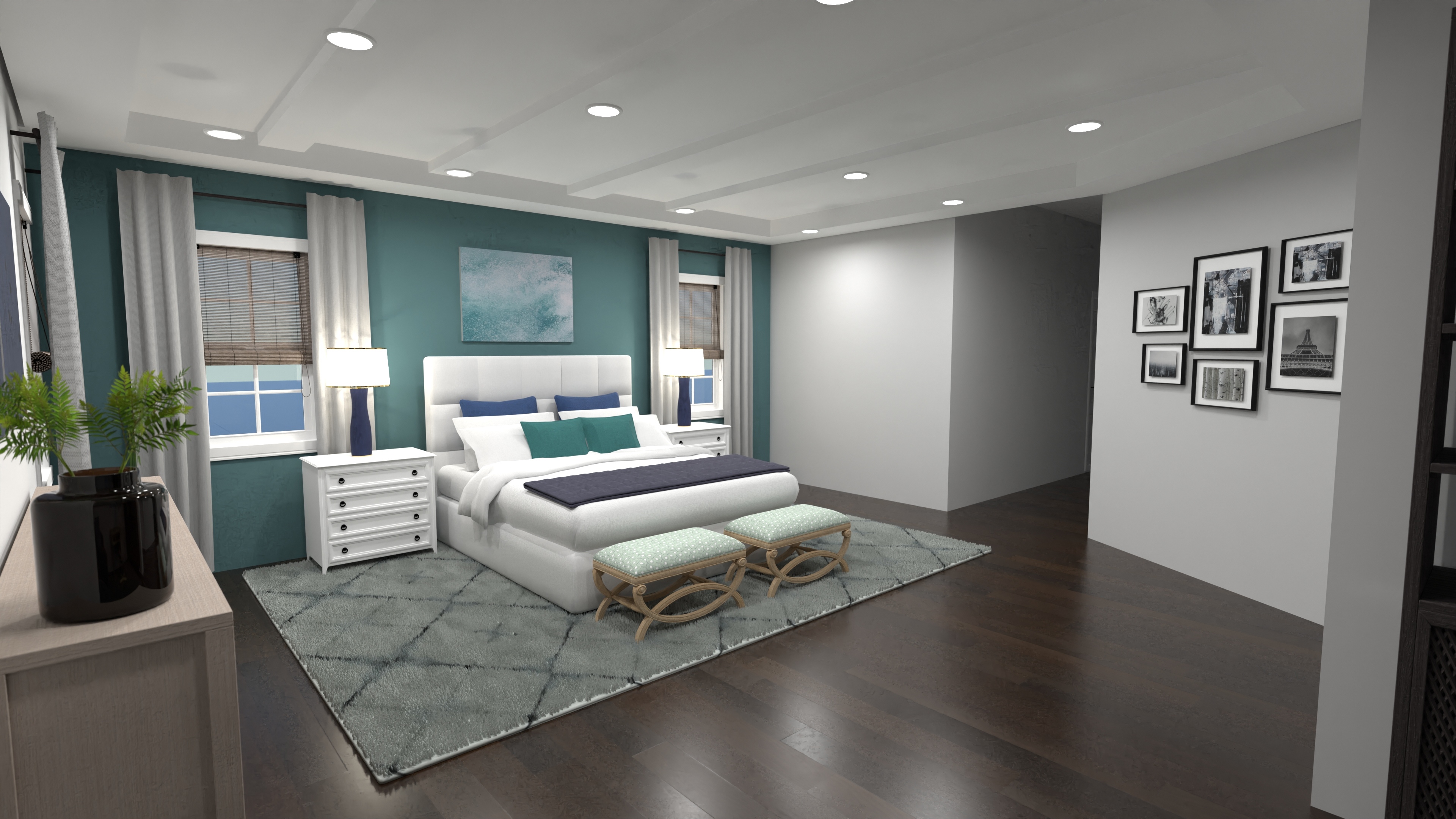 Yocum - Primary Bedroom (Option 2: Accent Wall) #23359390 by Nicole Bailey