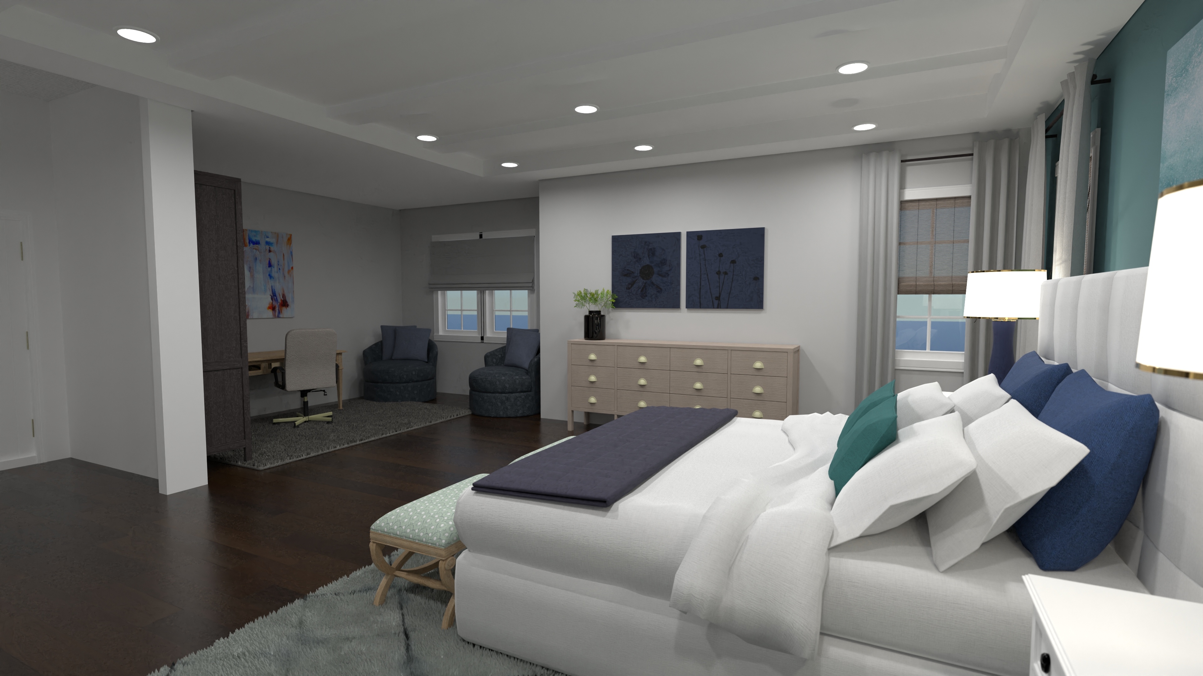 Yocum - Primary Bedroom (Option 2: Accent Wall) #23359394 by Nicole Bailey