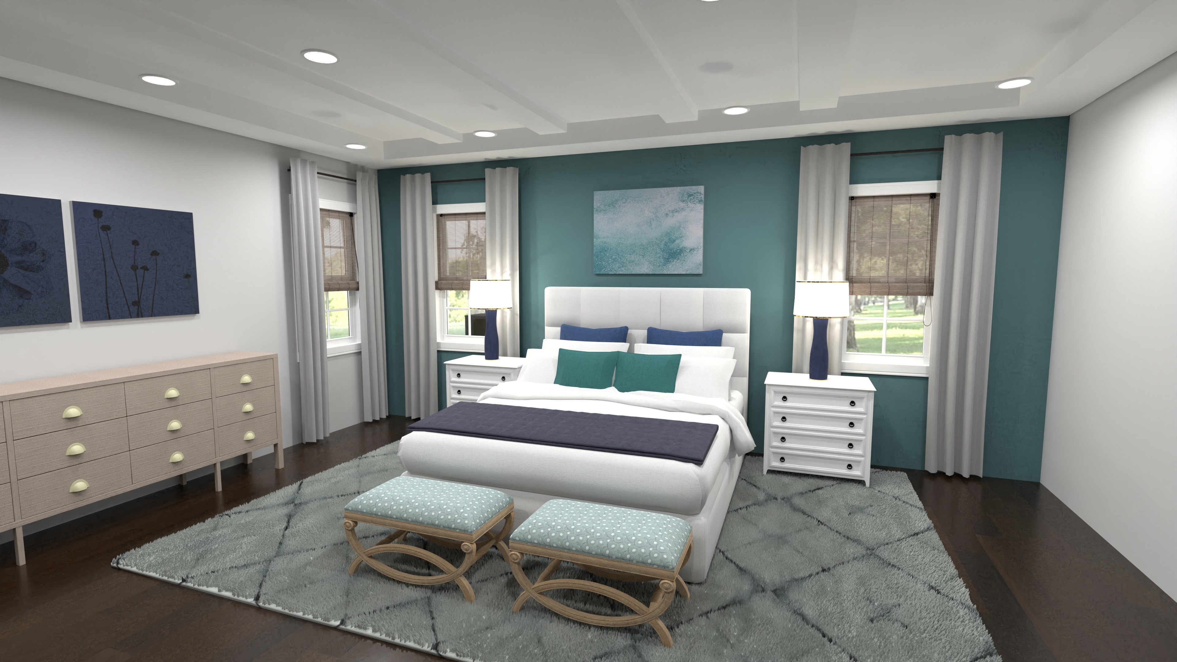 Yocum - Primary Bedroom (Option 2: Accent Wall) #23360474 by Nicole Bailey