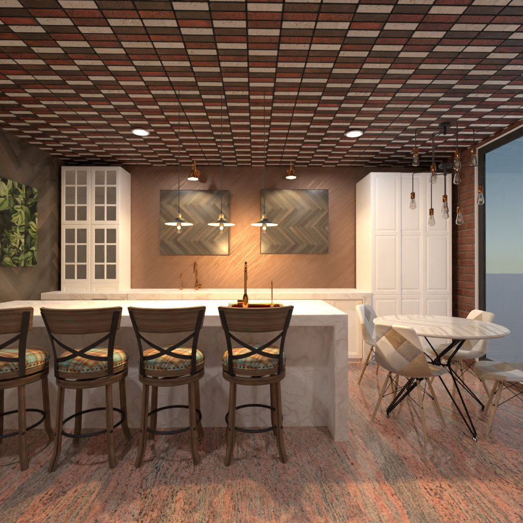 Brown and White Kitchen #11490832 by Editors Choice