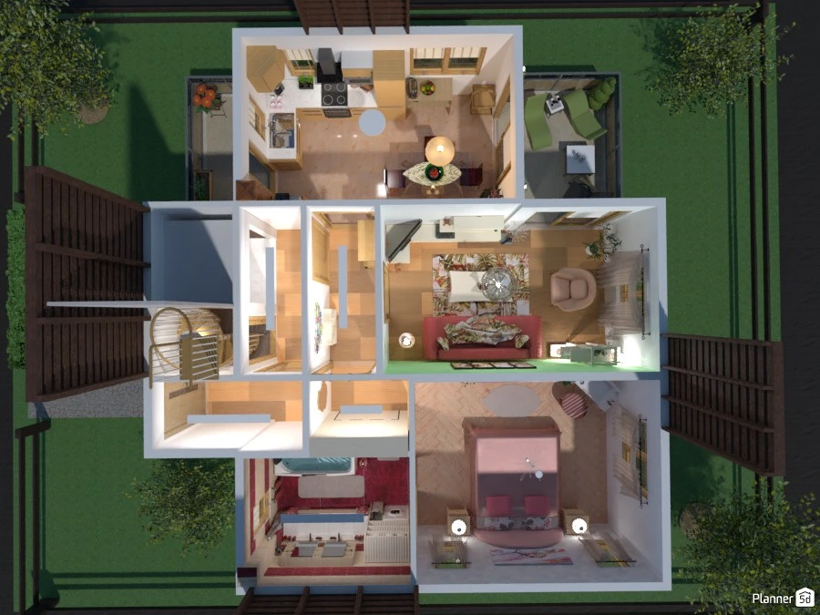 Modern house with two apartments #87236 Por Gabes