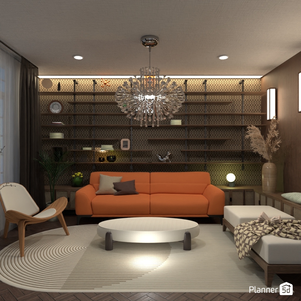 Orange sofa #24678968 by Editors Choice