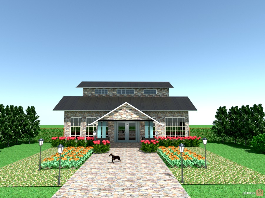 brick house with garden 1239068 by Joy Suiter image