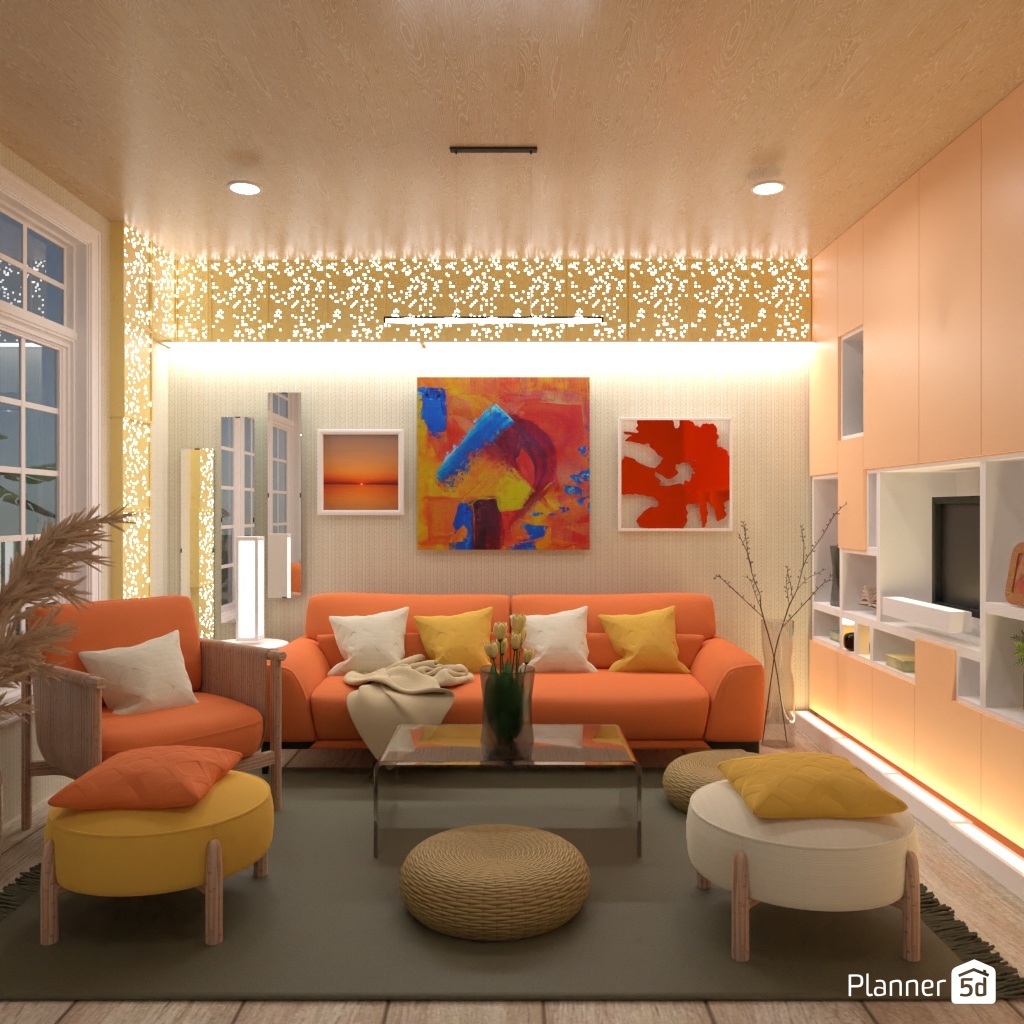 Orange sofa #3399588 by Editors Choice