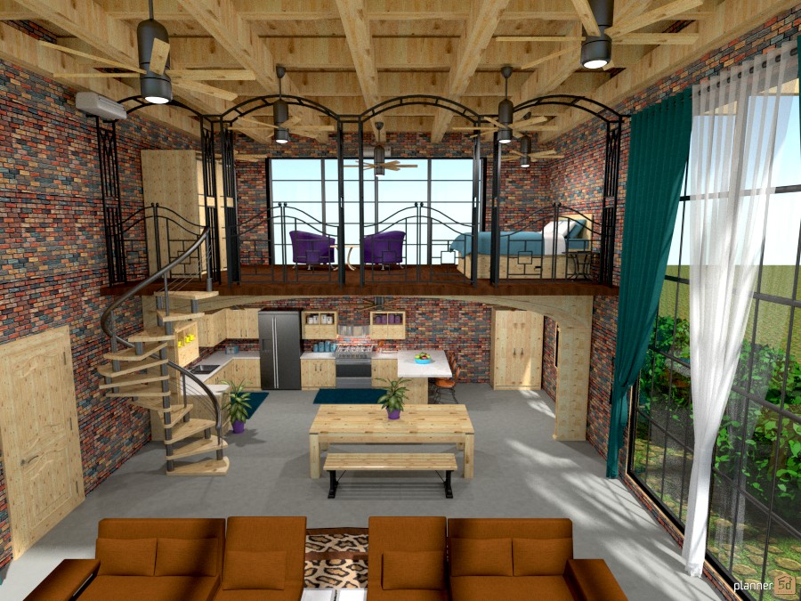brick n pine contest loft #1226290 by Joy Suiter