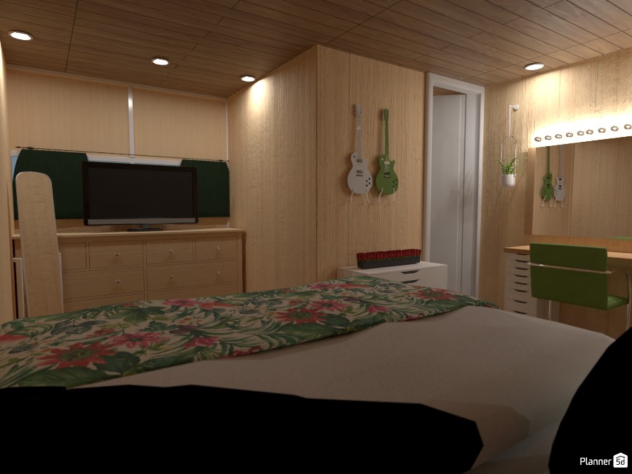 Sage Green Tiny Home Theme Bedroom #4111884 by chrissyyyy