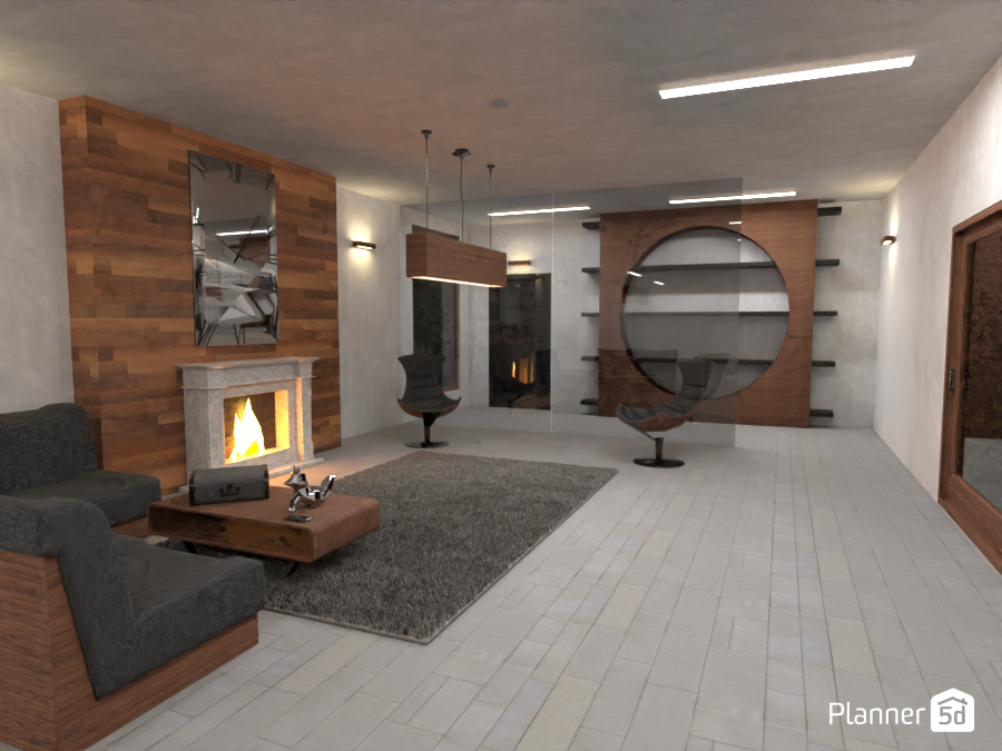 Mountain Cabin Living Room Concept #11140936 by MRA-ID